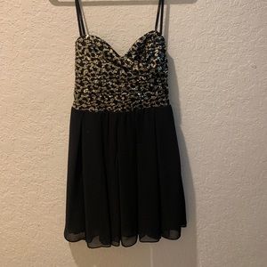 Strapless Homecoming/Floral Dress